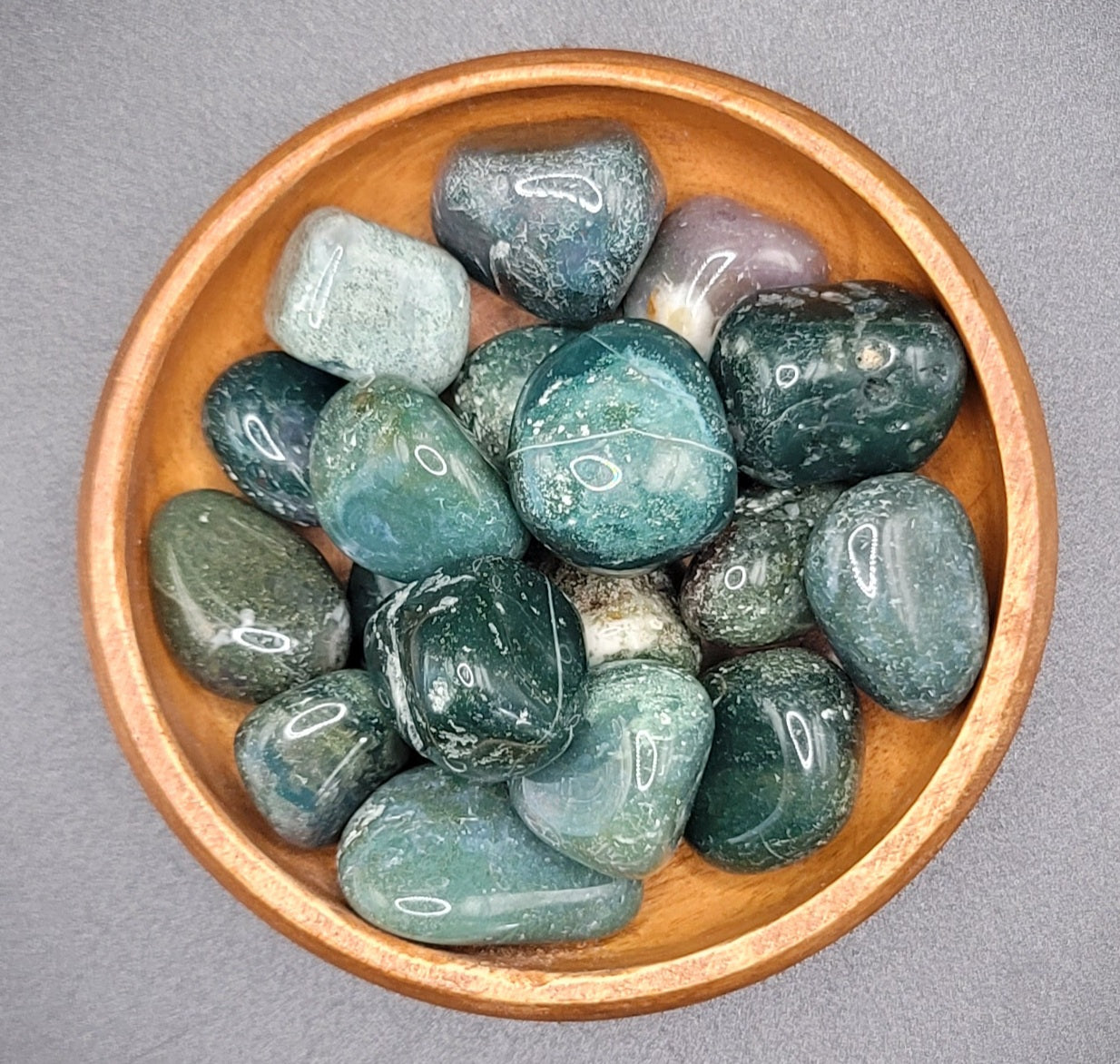 Moss Agate Tumbled