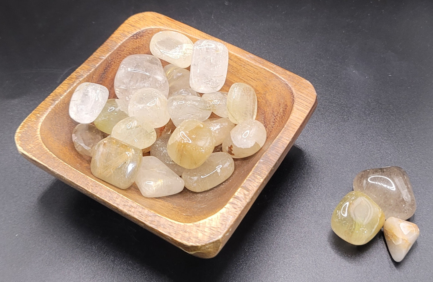 Rutilated Quartz Tumbled