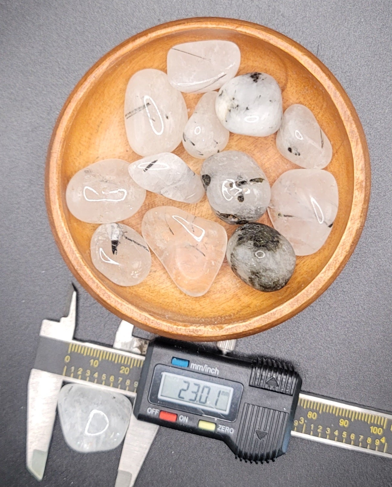 Tourmalinated Quartz Tumbled